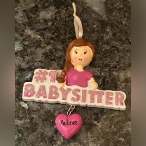 🌸 $3 if bundled - # 1 Babysitter Aubree Ornament NWT